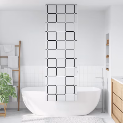 Duširuloo ruudulise mustriga, PEVA, 60 x 240 cm