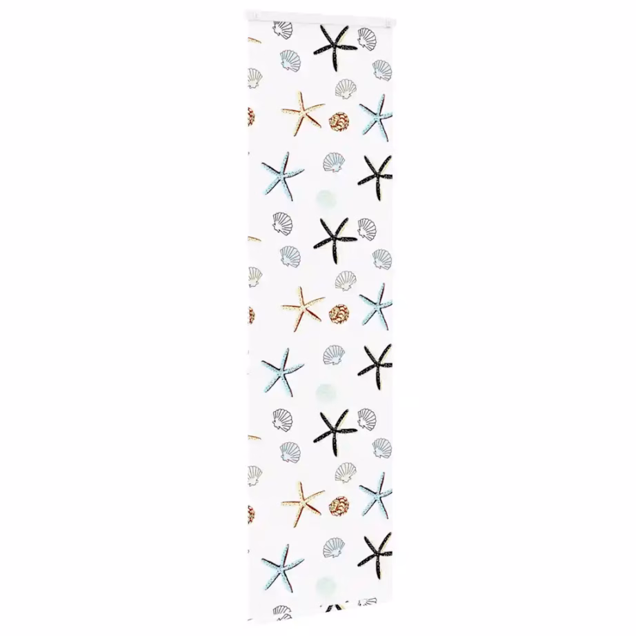 Kassetiga duširuloo meritähtede ja merekarpidega, PEVA, 60 x 240 cm – 4