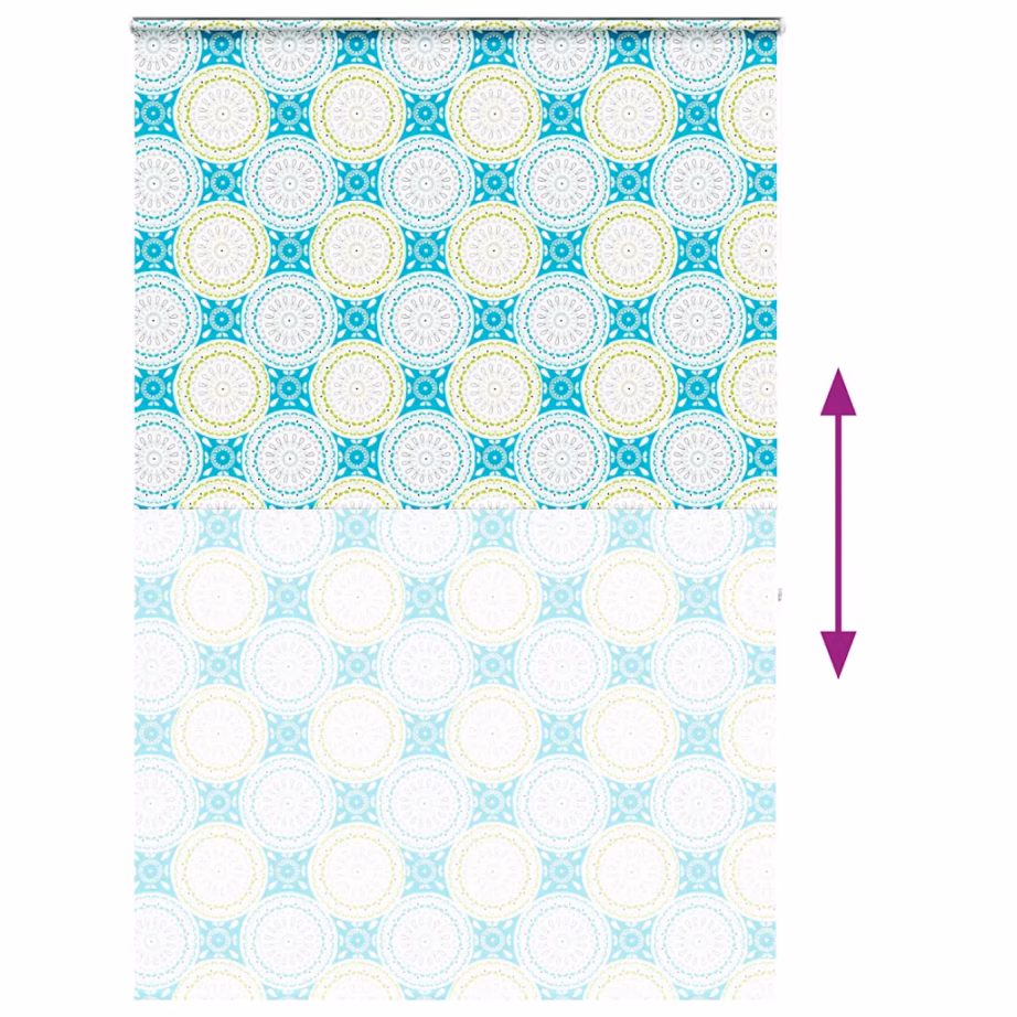 Veekindel kassetiga duširuloo, ornamentmustriga PEVA, 160 x 240 cm – 5