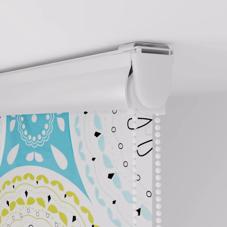 Veekindel kassetiga duširuloo, ornamentmustriga PEVA, 160 x 240 cm – 9