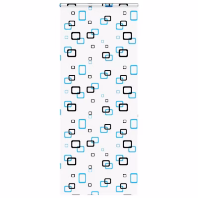 Duširuloo kassetiga ja ketiühendusega, geomeetrilise mustriga PEVA, 110 x 240 cm