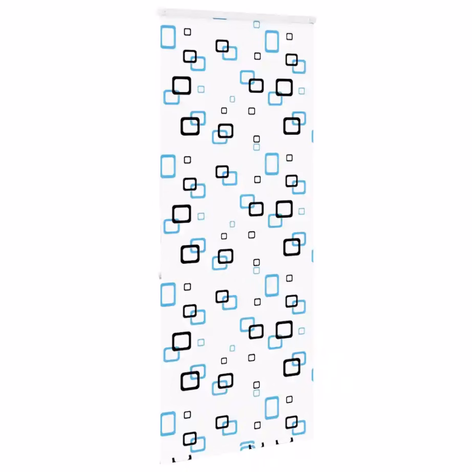 Duširuloo kassetiga ja ketiühendusega, geomeetrilise mustriga PEVA, 110 x 240 cm – 3