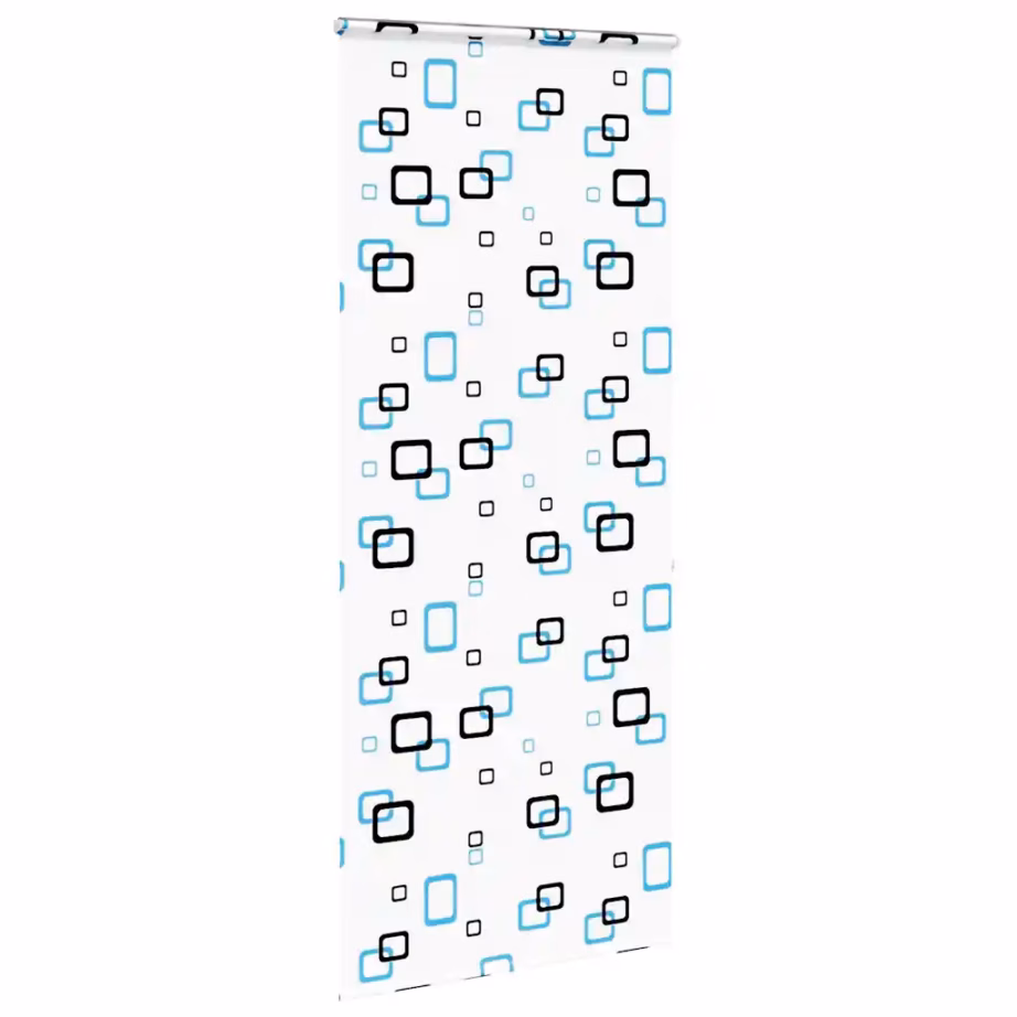 Duširuloo kassetiga ja ketiühendusega, geomeetrilise mustriga PEVA, 110 x 240 cm – 4