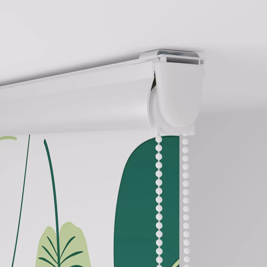 Kassetiga duširuloo roheliste lehtedega, PEVA, 80 x 240 cm – 9