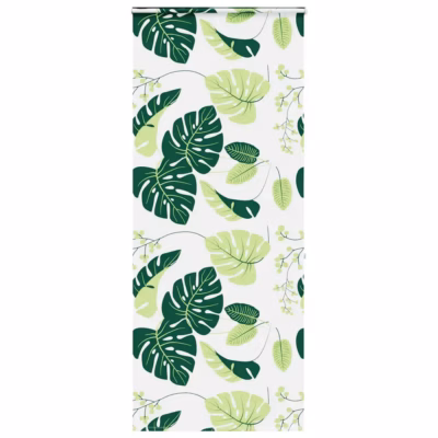 Duširuloo kassetiga, rohelised lehed, 110 x 240 cm, kanga laius 106 cm