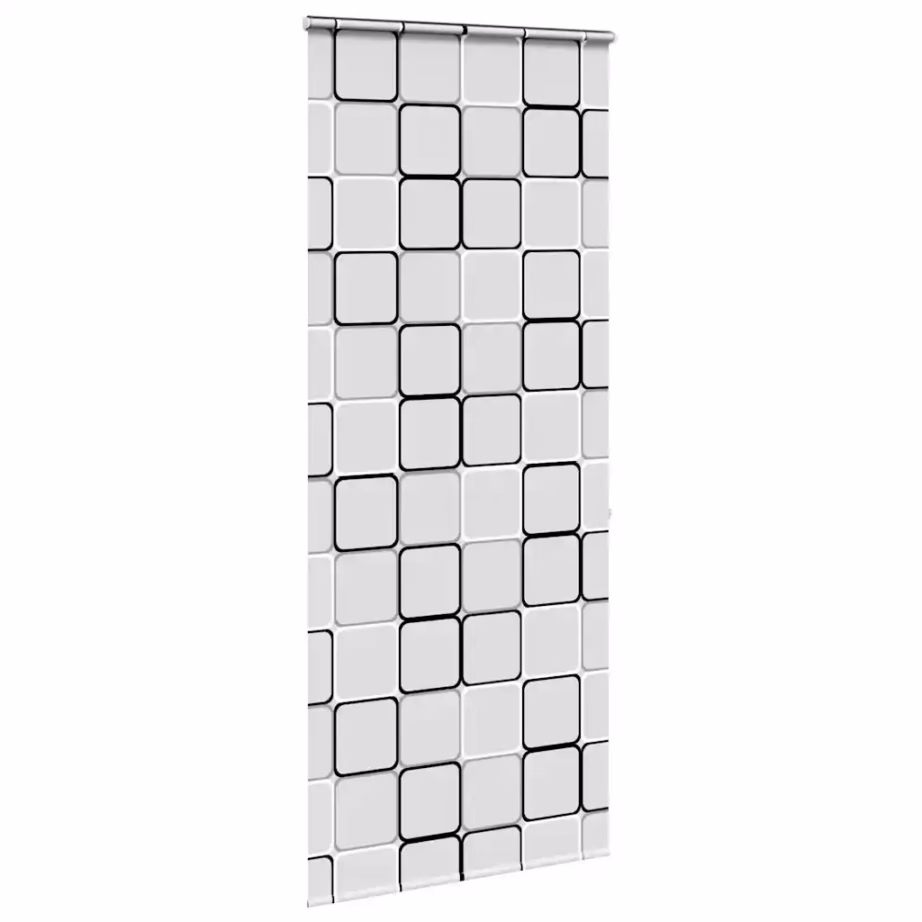 Duširuloo kassetiga, ruudumustriga PEVA, 90 x 240 cm, kanga laius 86 cm – 3