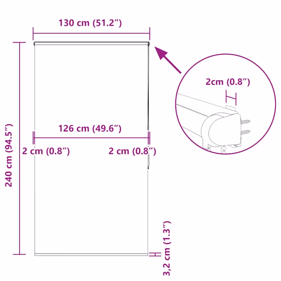 Veekindel duširuloo kassettmehhanismiga, meretähe mustriga, PEVA, 130 x 240 cm – 12