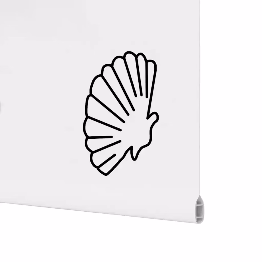 Veekindel duširuloo merekarpide ja meritähtede mustriga, PEVA, 100 x 240 cm, mitme paigaldusviisiga – 12