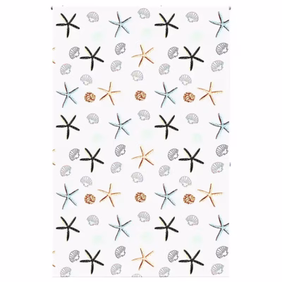 Veekindel duširuloo mereteemalise mustriga, PEVA, mitmevärviline, 150 x 240 cm