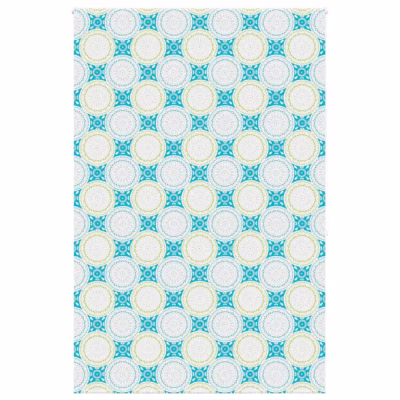 Veekindel duširuloo ornamentmustriga, sinine, 150 x 240 cm