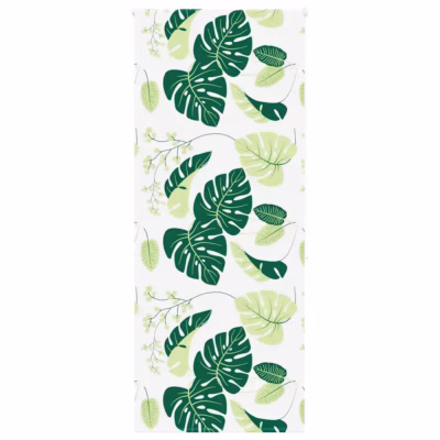 Duširuloo roheliste lehtede mustriga, PEVA, 110 x 240 cm