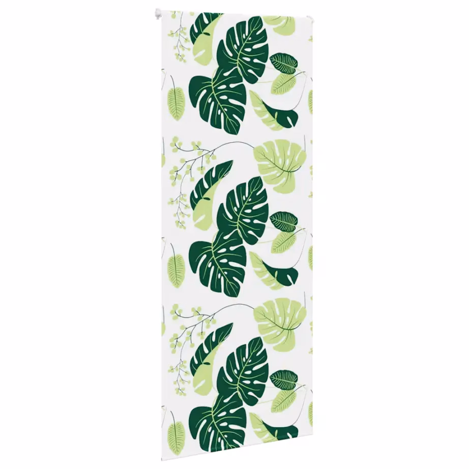 Duširuloo roheliste lehtede mustriga, PEVA, 110 x 240 cm – 3