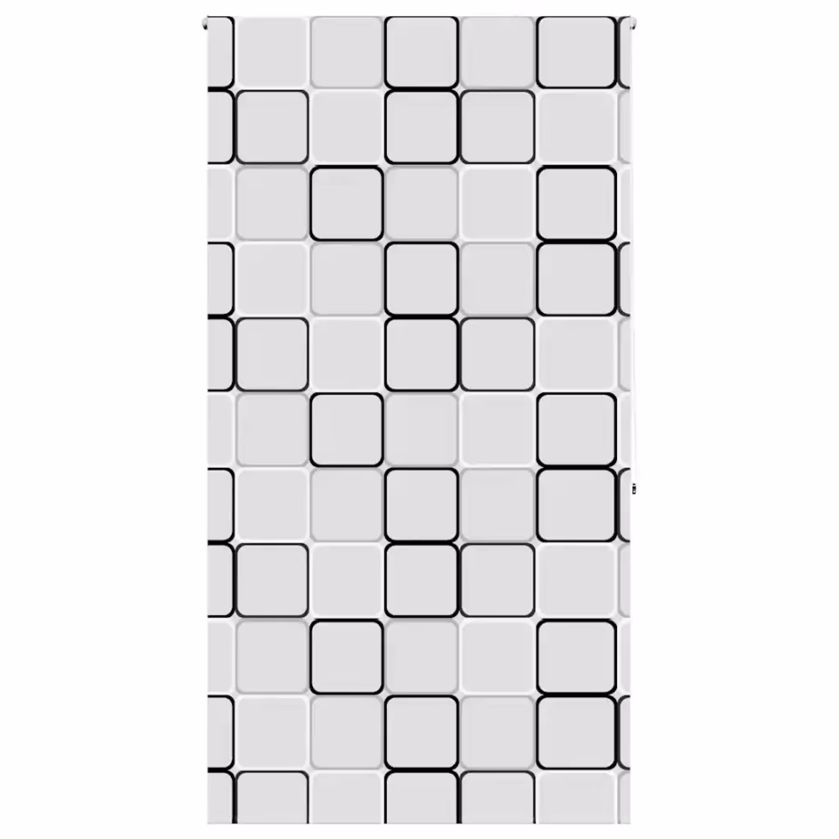 Duširuloo ruudumustriga, PEVA, 120 x 240 cm, kanga laius 116 cm - 2