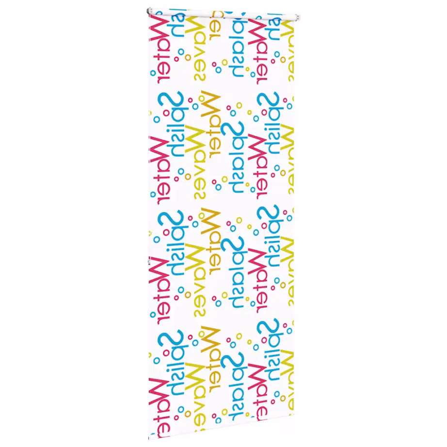 Mitme paigaldusviisiga duširuloo Splash mustriga, PEVA, 90 x 240 cm - 4