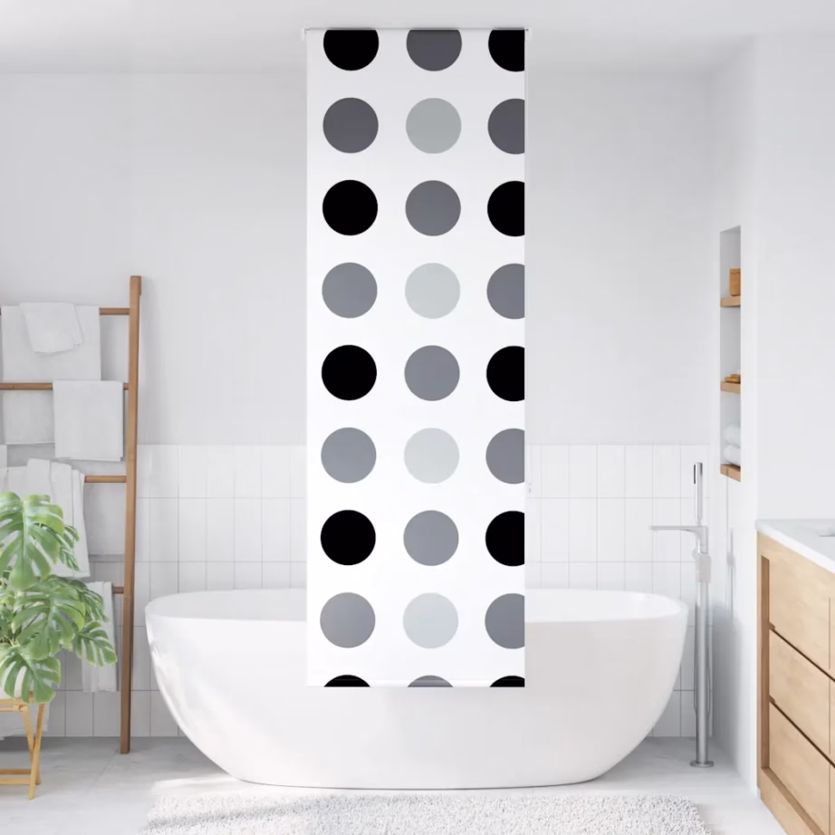 Veekindel duširuloo täpilise mustriga, PEVA, 70 x 240 cm – 2