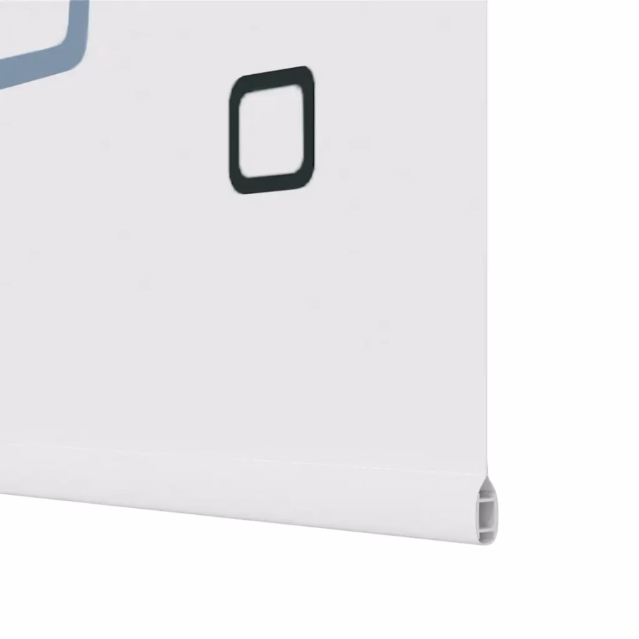 Veekindel duširuloo geomeetrilise mustriga, valge PEVA, 90 x 240 cm – 12