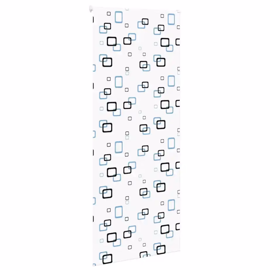 Veekindel duširuloo geomeetrilise mustriga, valge PEVA, 90 x 240 cm – 3