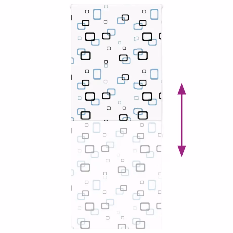Veekindel duširuloo geomeetrilise mustriga, valge PEVA, 90 x 240 cm – 5
