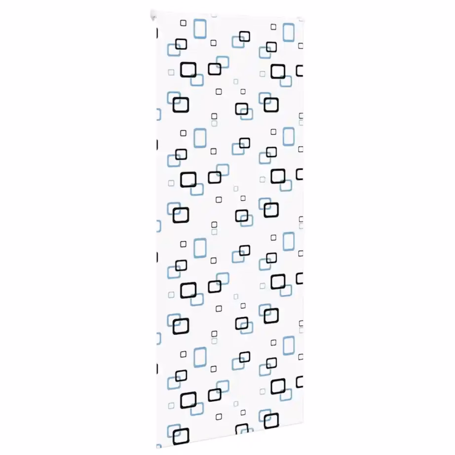 Veekindel duširuloo vannituppa, PEVA, valge geomeetrilise mustriga, 110 x 240 cm – 3