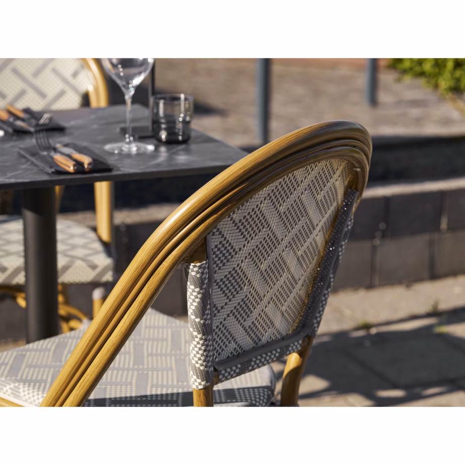 Hall aiasöögitool Lauria alumiiniumraami ja textilene-istmega – 7