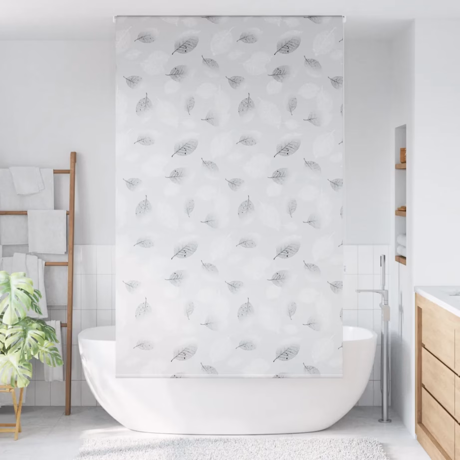 Veekindel lehemustriga duširuloo, hall PEVA, alumiiniumsiiniga, 130 x 240 cm – 2