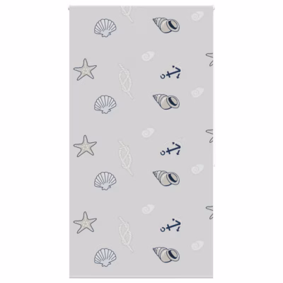 Hall meretähe mustriga duširuloo, PEVA, 120 x 240 cm, kanga laius 116 cm