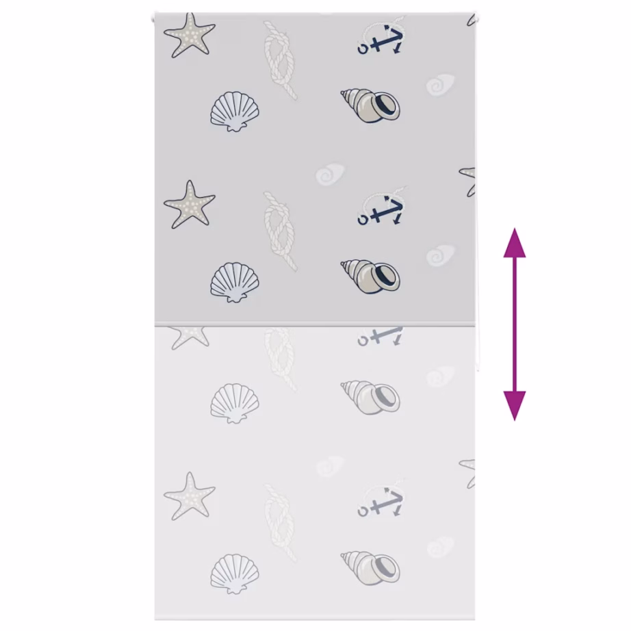 Hall meretähe mustriga duširuloo, PEVA, 120 x 240 cm, kanga laius 116 cm – 5