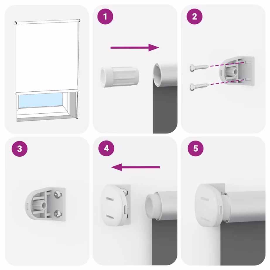 Hall pimendav ruloo kettimehhanismiga, 60 x 130 cm, kanga laius 55,7 cm, 100% polüester – 7