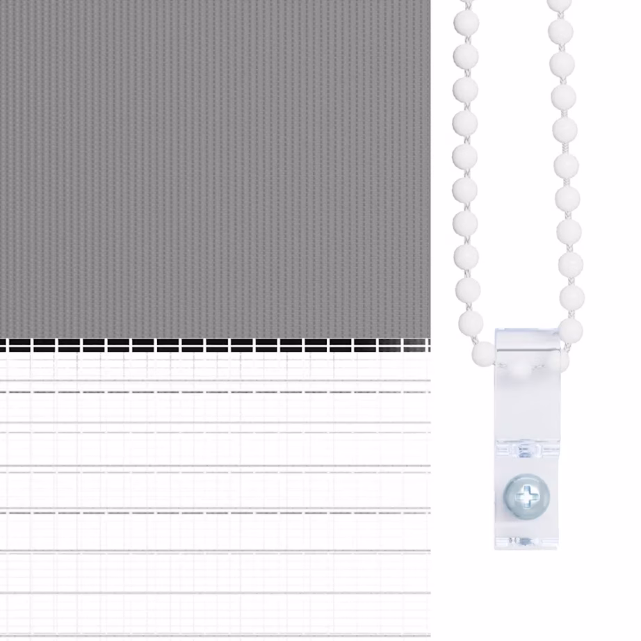 Hall sebraruloo läbipaistvate ja pimendavate ribadega, 100 x 175 cm, 100% polüester – 8