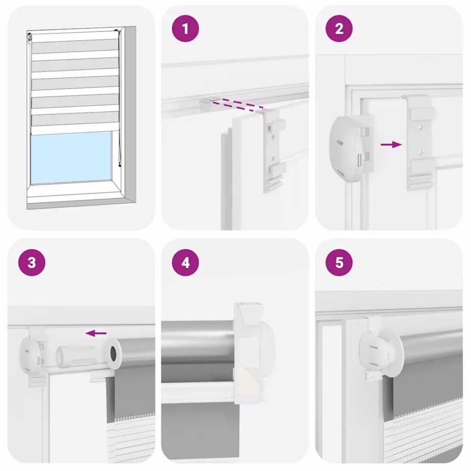 Hall sebraruloo kettmehhanismiga, 120 x 230 cm, polüester – 6