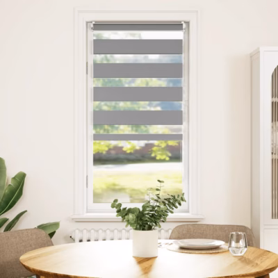 Hall sebraruloo aknale, 80 x 150 cm, 100% polüester