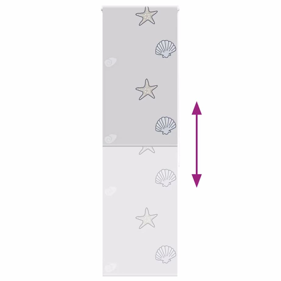 Hall veekindel duširuloo meretähe mustriga, PEVA, 60 x 240 cm – 5