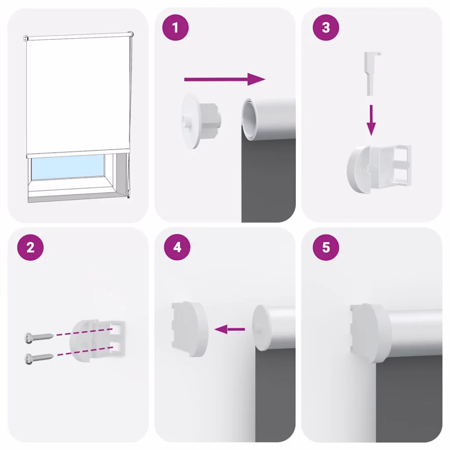 Pimendav ruloo, helehall, 125 x 210 cm, kanga laius 121,6 cm – 5