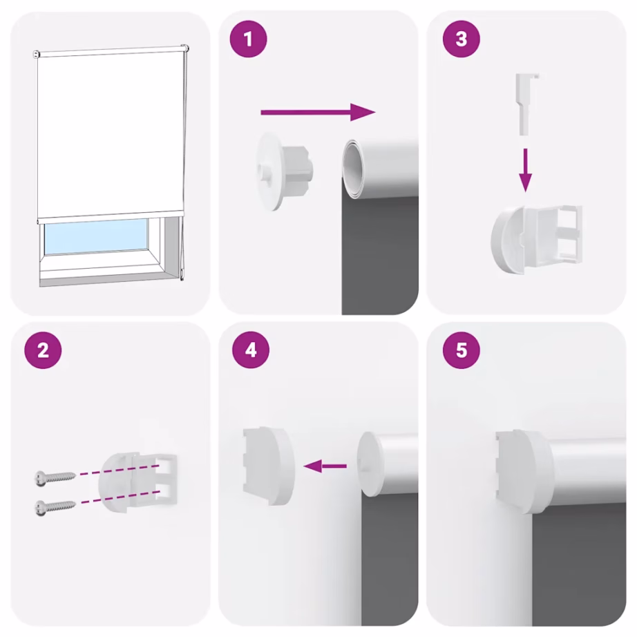 Pimendav ruloo helehall 140 x 130 cm, kanga laius 136,6 cm – 5
