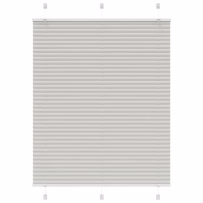 Plisseeritud ruloo, helehall, mitte läbipaistev, 110 x 150 cm, kanga laius 109,4 cm