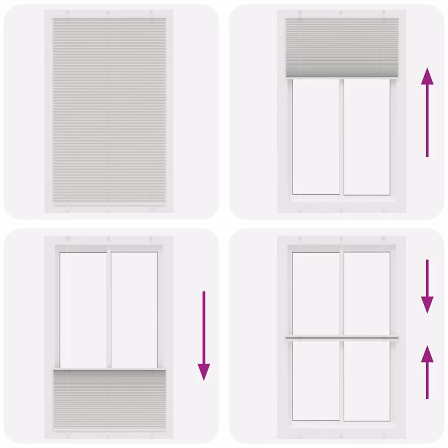 Plisseeritud ruloo, helehall, 115 x 200 cm, kanga laius 114,4 cm – 7