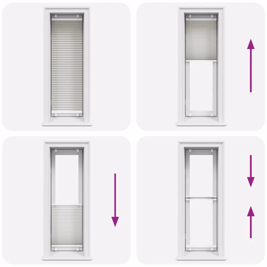 Helehall plisseeritud ruloo privaatsuseks, 45 x 150 cm, 100% polüester – 5