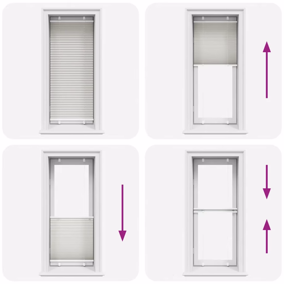 Plisseeritud ruloo privaatsuse ja päikesekaitseks, helehall, 55 x 100 cm, kahe paigaldusviisiga – 5