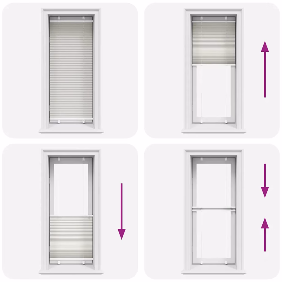 Helehall plisseeritud ruloo privaatsuse ja päikesekaitsega, 60 x 150 cm, kanga laius 59,4 cm – 5