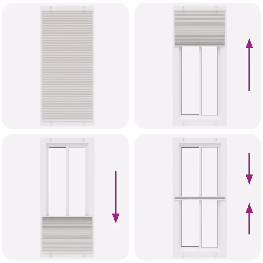 Helehall plisseeritud ruloo aknale, 95 x 200 cm, kanga laius 94,4 cm – 7