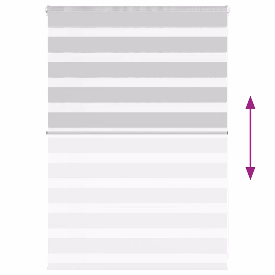 Helehall sebra ruloo privaatsuse ja valguse reguleerimiseks, 110 x 100 cm, polüester – 5