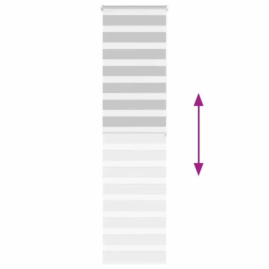 Helehall sebra ruloo privaatsuse ja valguse reguleerimiseks, 55 x 200 cm, 100% polüester – 5