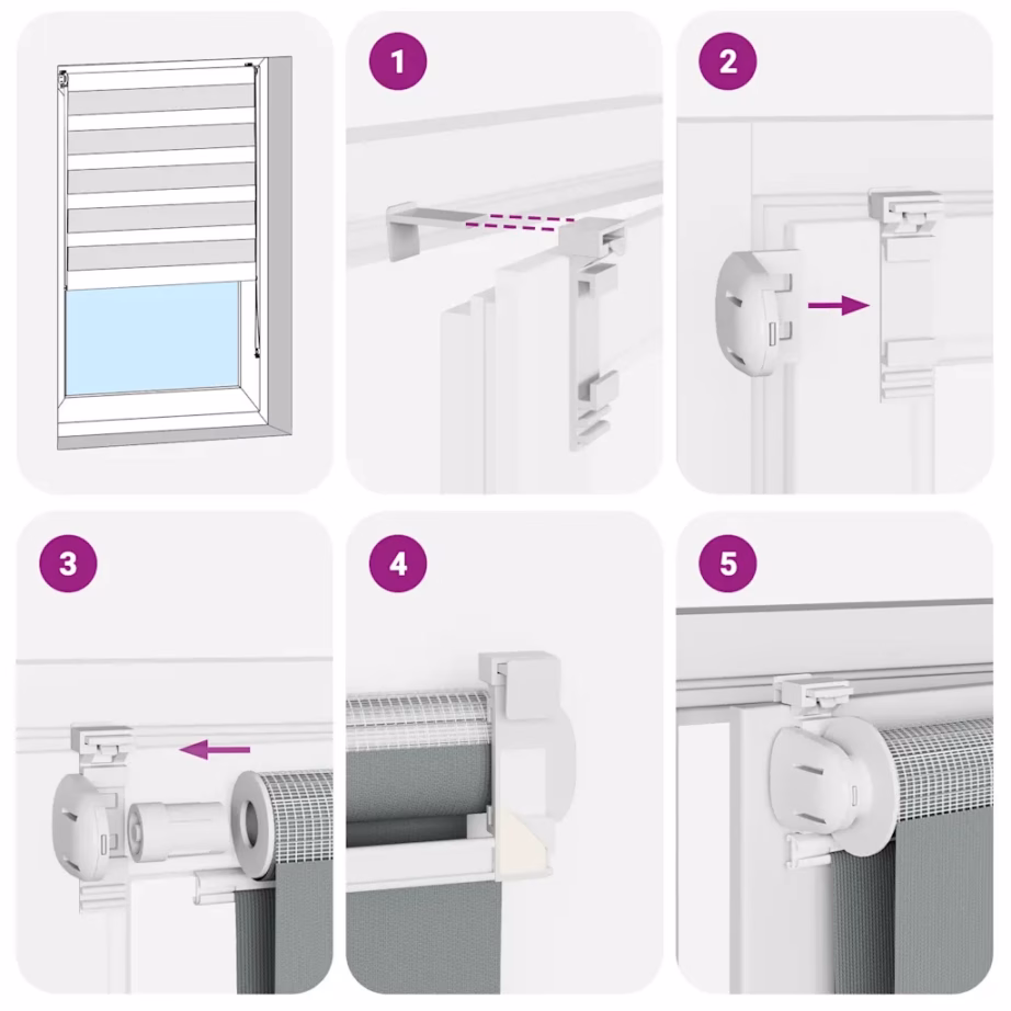 Helehall päev ja öö sebraruloo kettmehhanismiga, 150 x 200 cm, polüester – 6