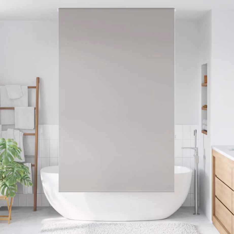 Veekindel helehall vannitoa ruloo, PEVA, 140 x 240 cm, kanga laius 136 cm - 2