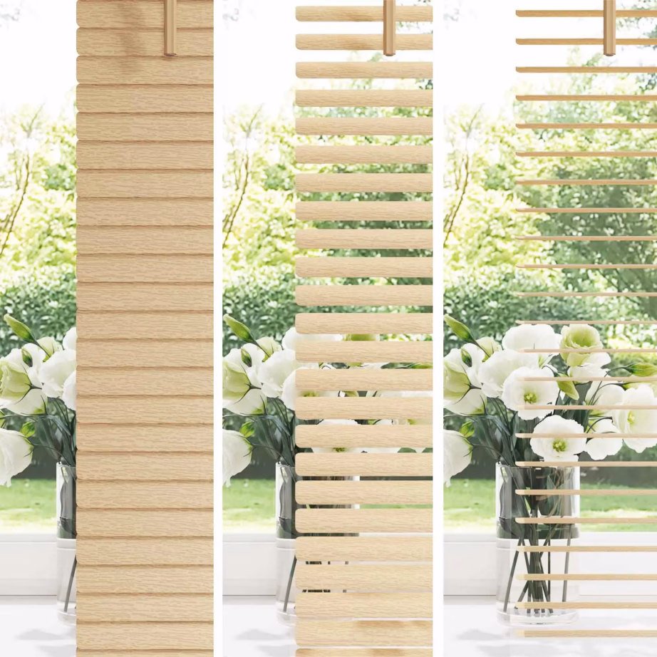 Reguleeritav veneetsia ruloo, helepruun mustriga PVC, 213 x 120 cm – 4