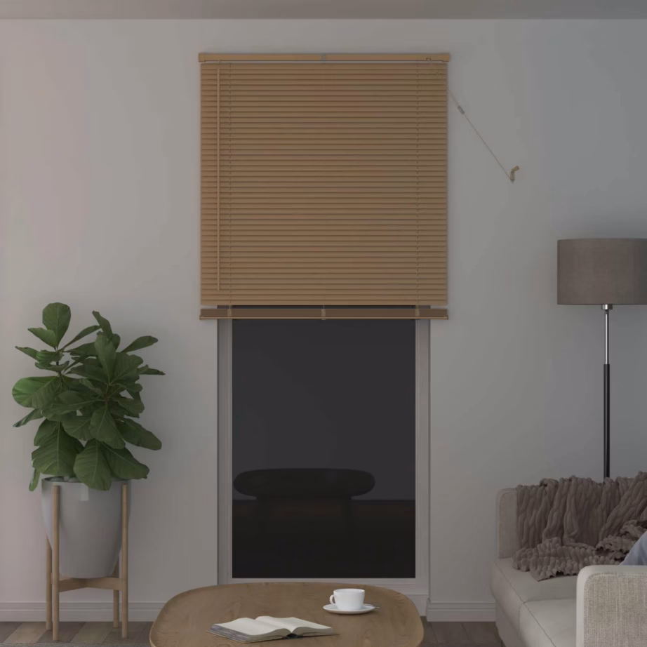 Reguleeritav PVC Veneetsia ruloo, helepruun mustriga, 213 x 90 cm - 3