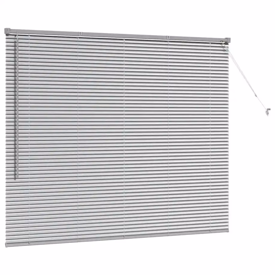 Alumiiniumist Veneetsia ruloo, hõbedane, 130 x 155 cm – 5