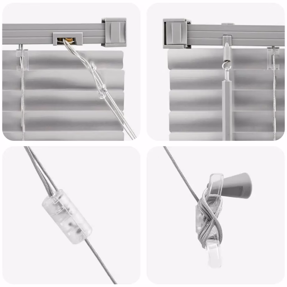 Hõbedane alumiiniumist Veneetsia ruloo valguse ja privaatsuse reguleerimiseks, 130 x 40 cm – 8