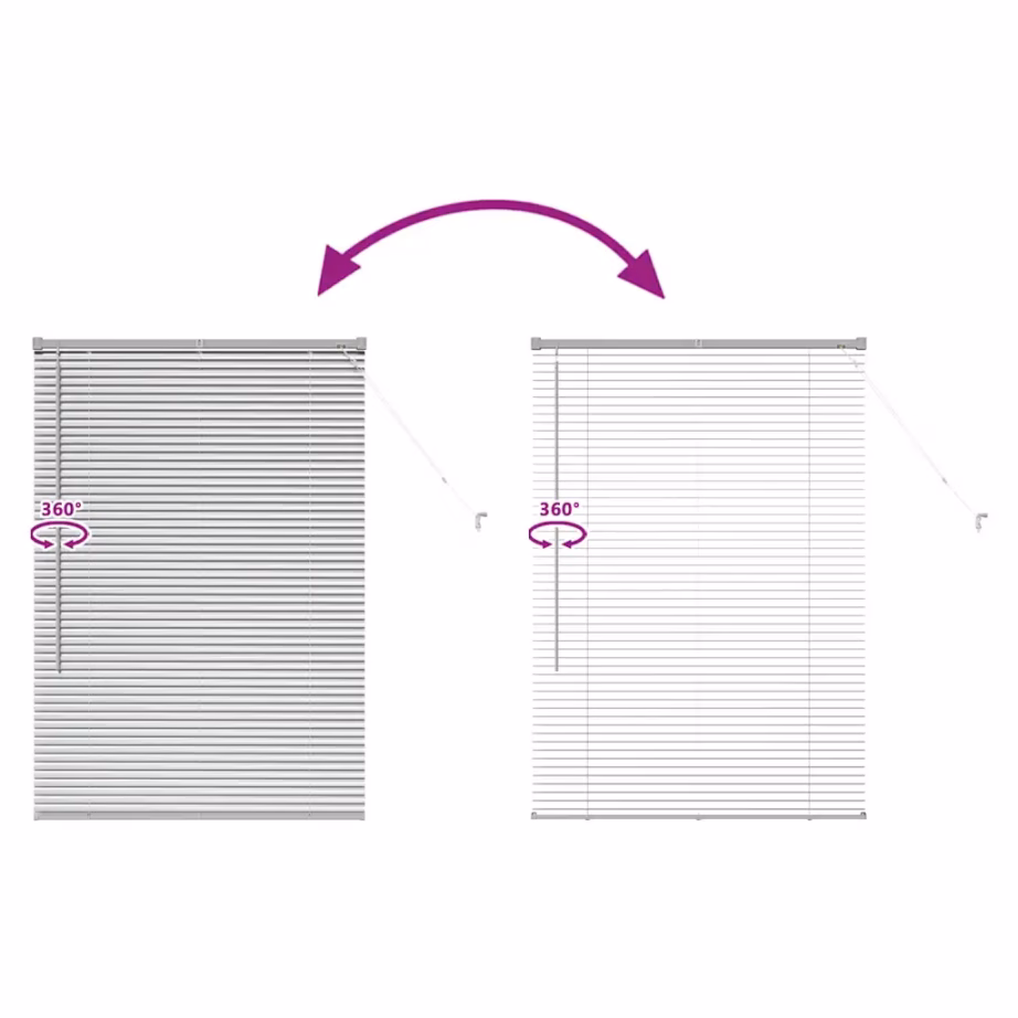 Veneetsia ruloo hõbedane alumiinium, 130 x 95 cm – 11