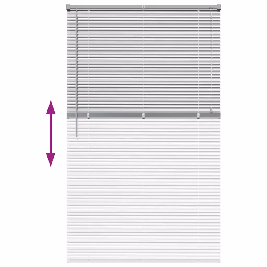 Hõbedane alumiiniumist Veneetsia ruloo, 175 x 100 cm – 12